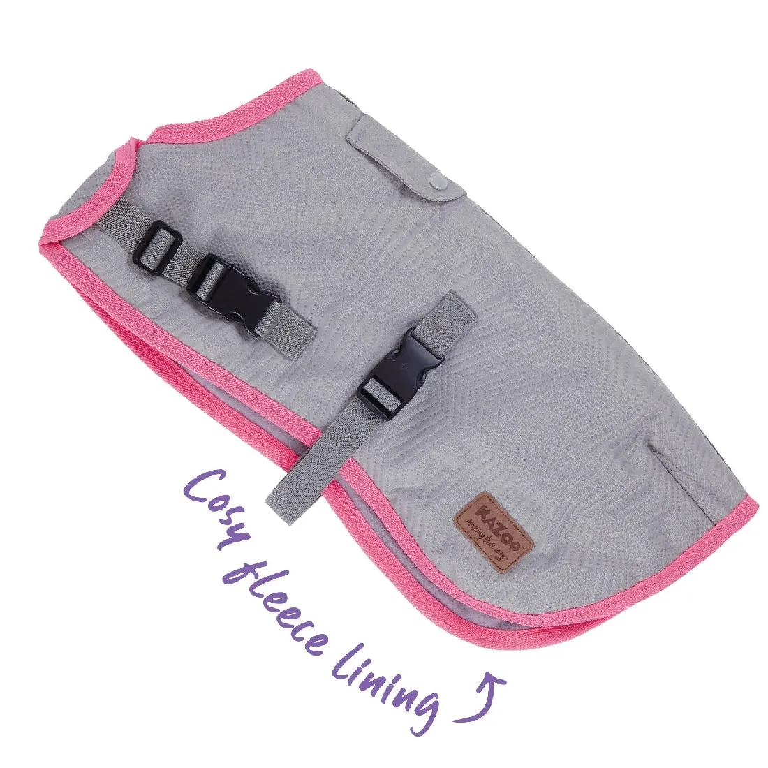 1 Pet X Kazoo Dog Rug Active Adventure Silver & Pink