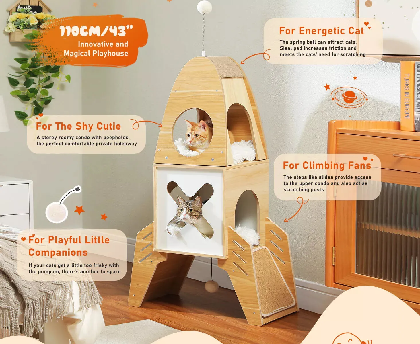 110cm Cat Tree/ Cat Tower