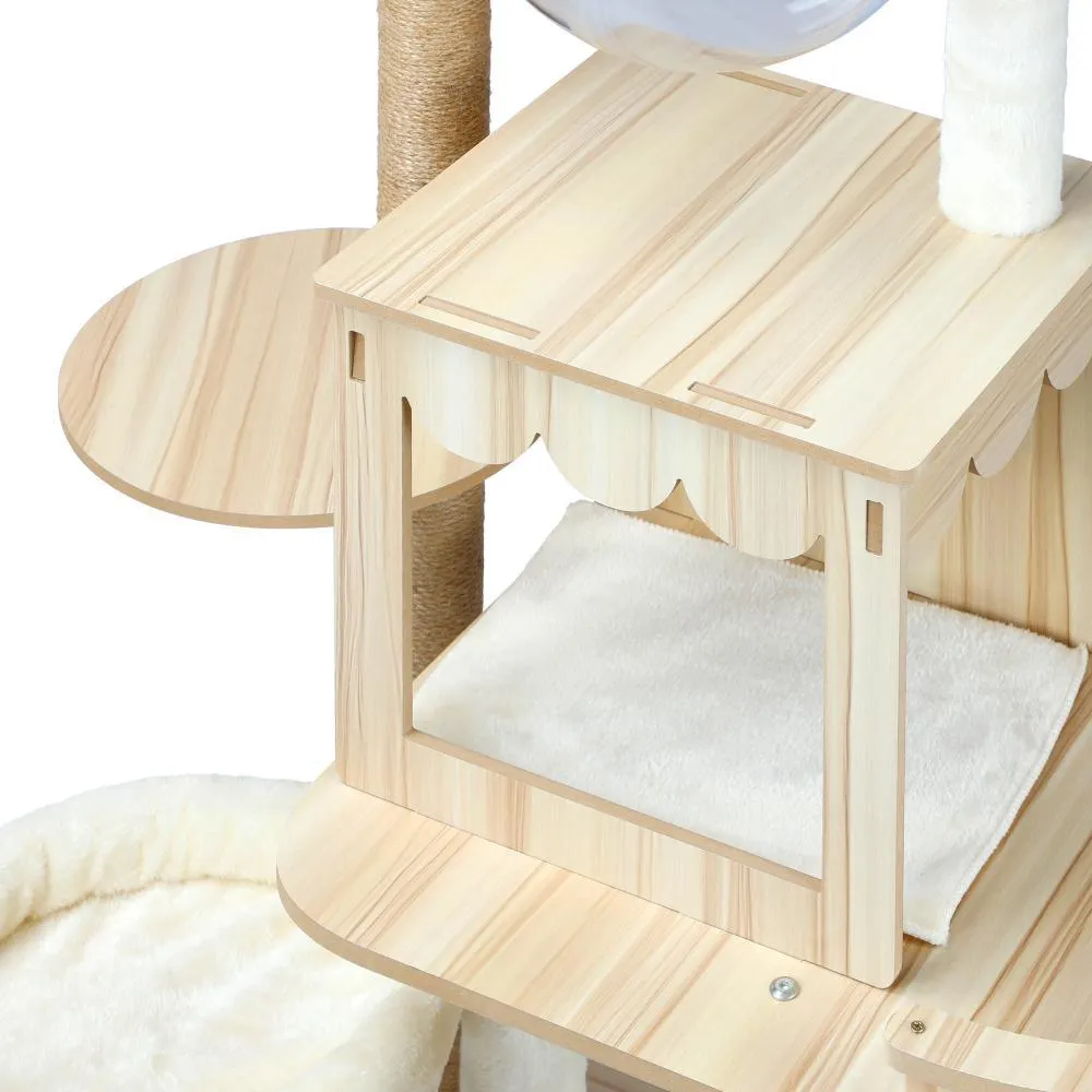 131cm Cat Tree/Cat Tower with Cat Scratching Post and Cat Condo