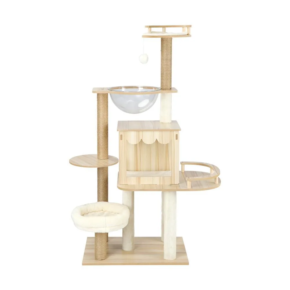 131cm Cat Tree/Cat Tower with Cat Scratching Post and Cat Condo