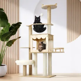 131cm Cat Tree/Cat Tower with Cat Scratching Post and Cat Condo