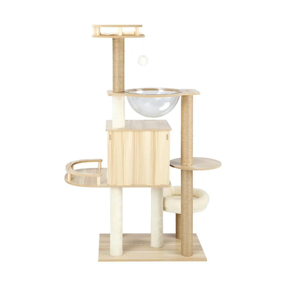 131cm Cat Tree/Cat Tower with Cat Scratching Post and Cat Condo