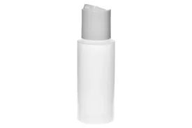 2 oz. Natural Plastic Bottles with White Disc-top Caps (Pack of 6)