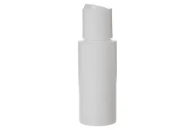 2 oz. White Plastic Bottles with Disc-top Caps (Pack of 6)