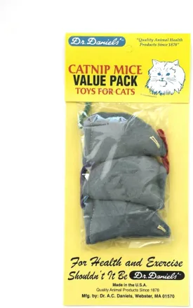 3 Count Catnip Mouse Pet Toy