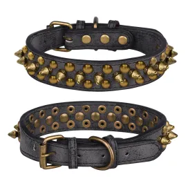 Antique Copper Rivet Pet Collar
