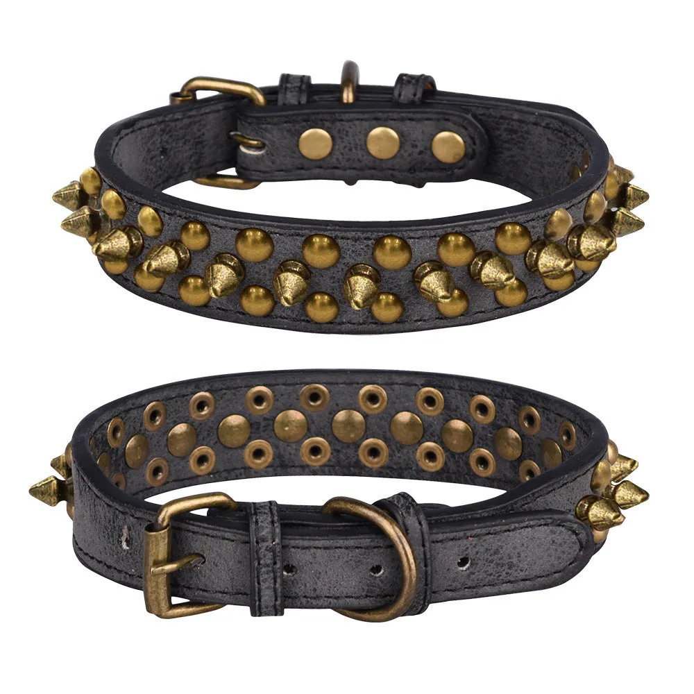 Antique Copper Rivet Pet Collar