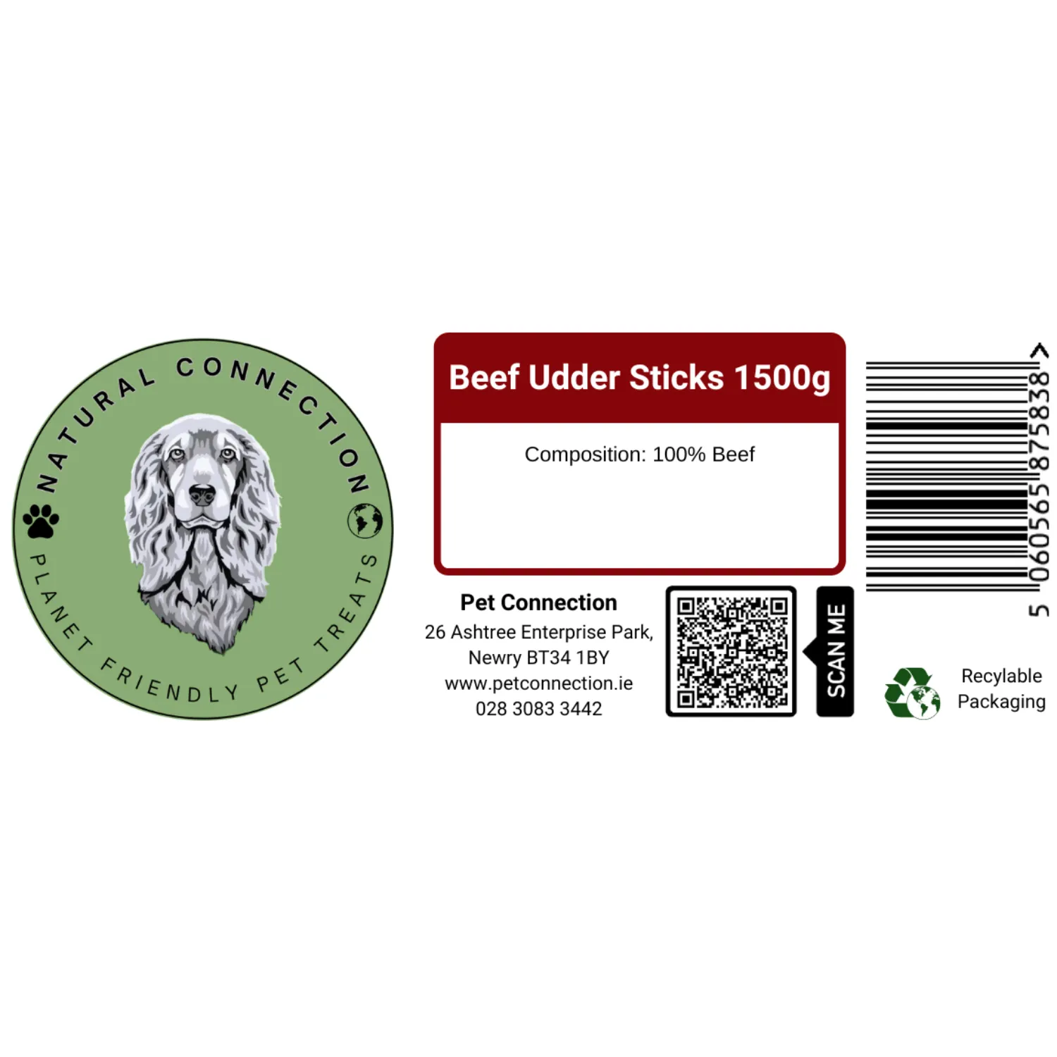 Beef Udder Milky Sticks | Chewy Immune Boosting Dog Treat by Natural Connection