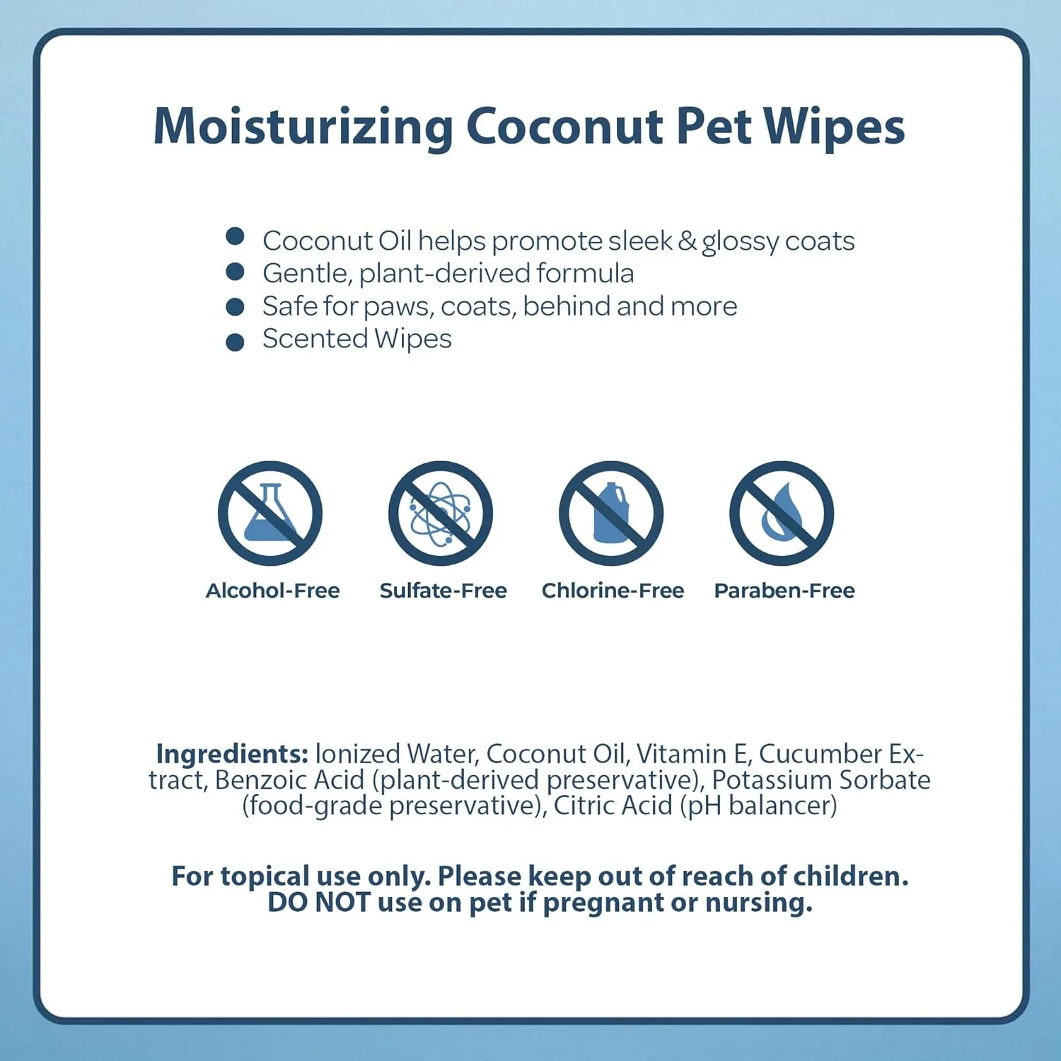 Best Pet Supplies Pet Wipes for Dogs - Dog Wipes Cleaning Deodorizing, for Coats, Ears, Paws - Moisturizing, Coconut, 100 Count