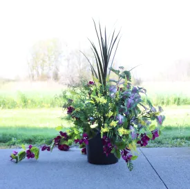 Blackberry Bougainvillea & Yellow Sweet Veronica “Drop-In” Insert
