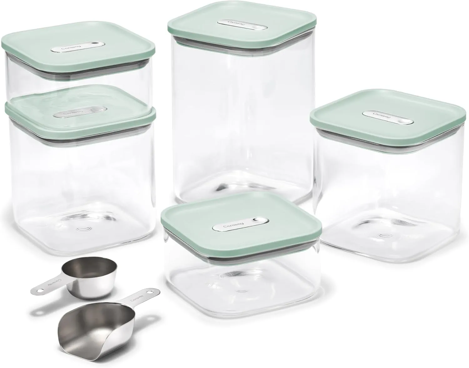 Caraway 14-Piece Glass Airtight Food Storage Containers with Lids  Non-Toxic, BPA-Free Kitchen Storage Containers  Stackable, Space-Saving Airtight Containers for Dry Goods and More - Mist