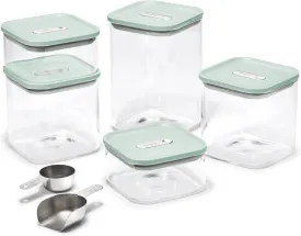 Caraway 14-Piece Glass Airtight Food Storage Containers with Lids  Non-Toxic, BPA-Free Kitchen Storage Containers  Stackable, Space-Saving Airtight Containers for Dry Goods and More - Mist