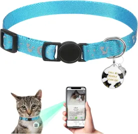 Cat Collar Breakaway with Bell and QR Code ID Tag, Reflective Adjustable Kitten Collars, Personalized Cat Collar for Small and Large Cats, Ultra-Durable, Quick Release Safety Collar(8-13.3)