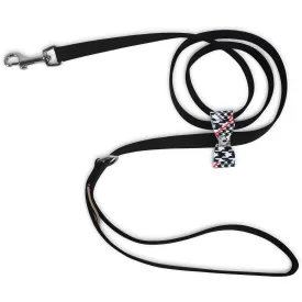Classic Glen Houndstooth Big Bow Leash