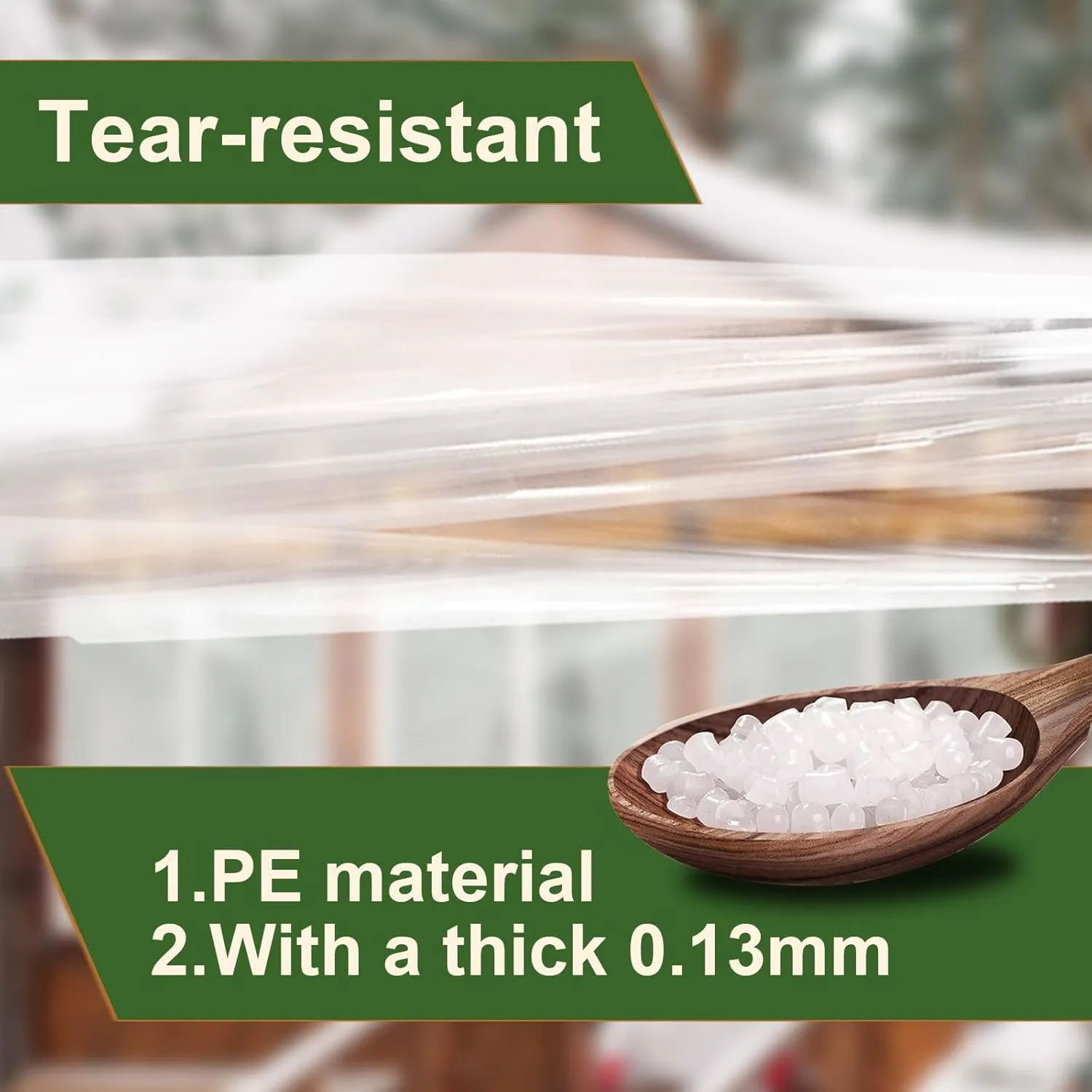 Clear Tarp - Waterproof - Small 5x7ft for Garden, Tarpaulin Transparent with Grommets of Plant/Pool Outdoor Plastic Rain Tarps, Chicken Coop Cover/Dog Kennel Roof Canopy