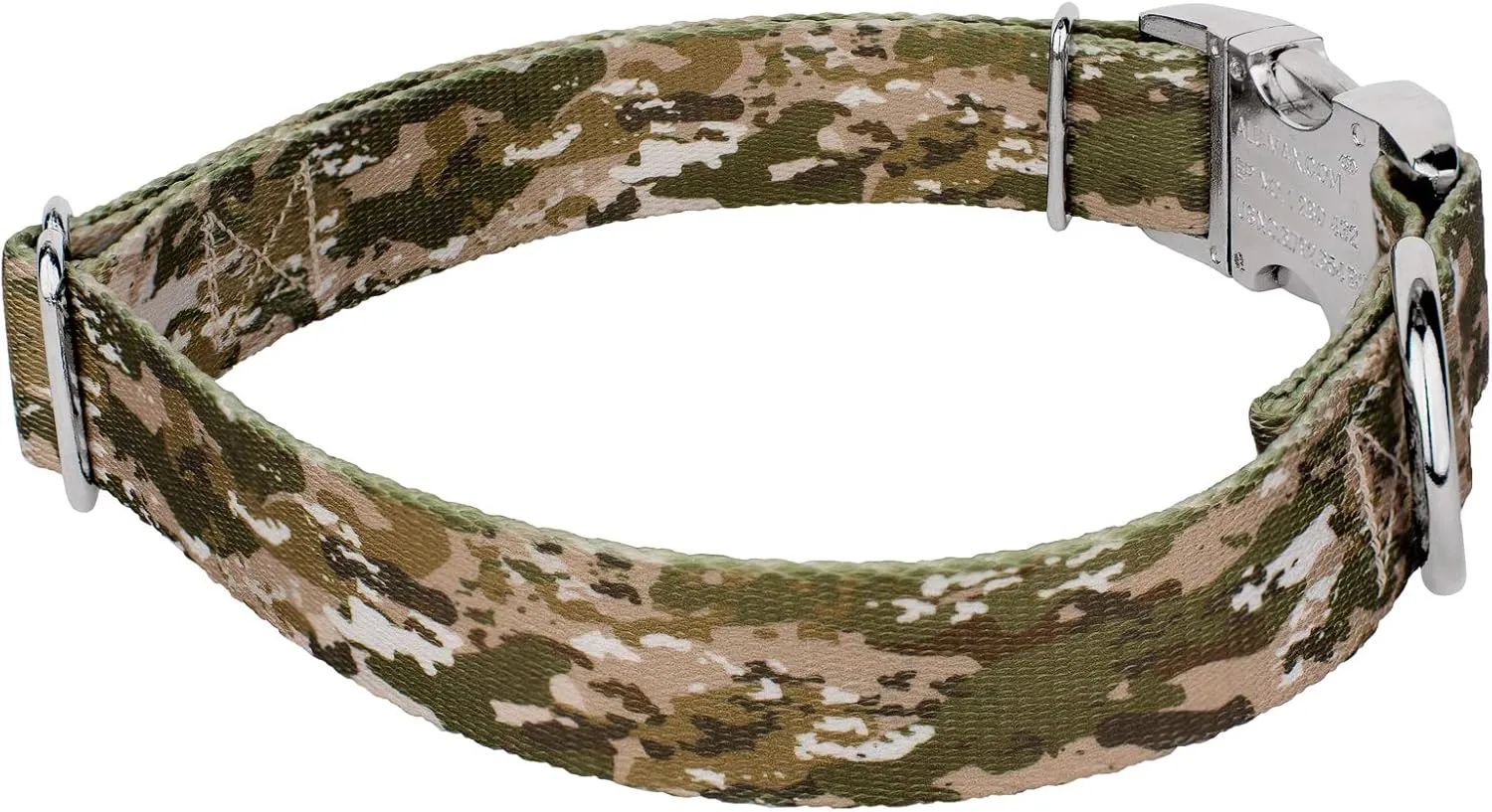 Country Brook Petz - Desert Viper Camo Premium Dog Collar & Leash - Military and Camo Collection Featuring Rugged Designs (1 Inch, Large)