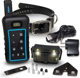 Dog Training Collar with Remote - 3960Ft, Hunting Standard, Removable Shock, LED Light, Vibrate, Anti Bark, Beep Mode, Rechargeable Waterproof E Collar for All Dogs Over 15lbs