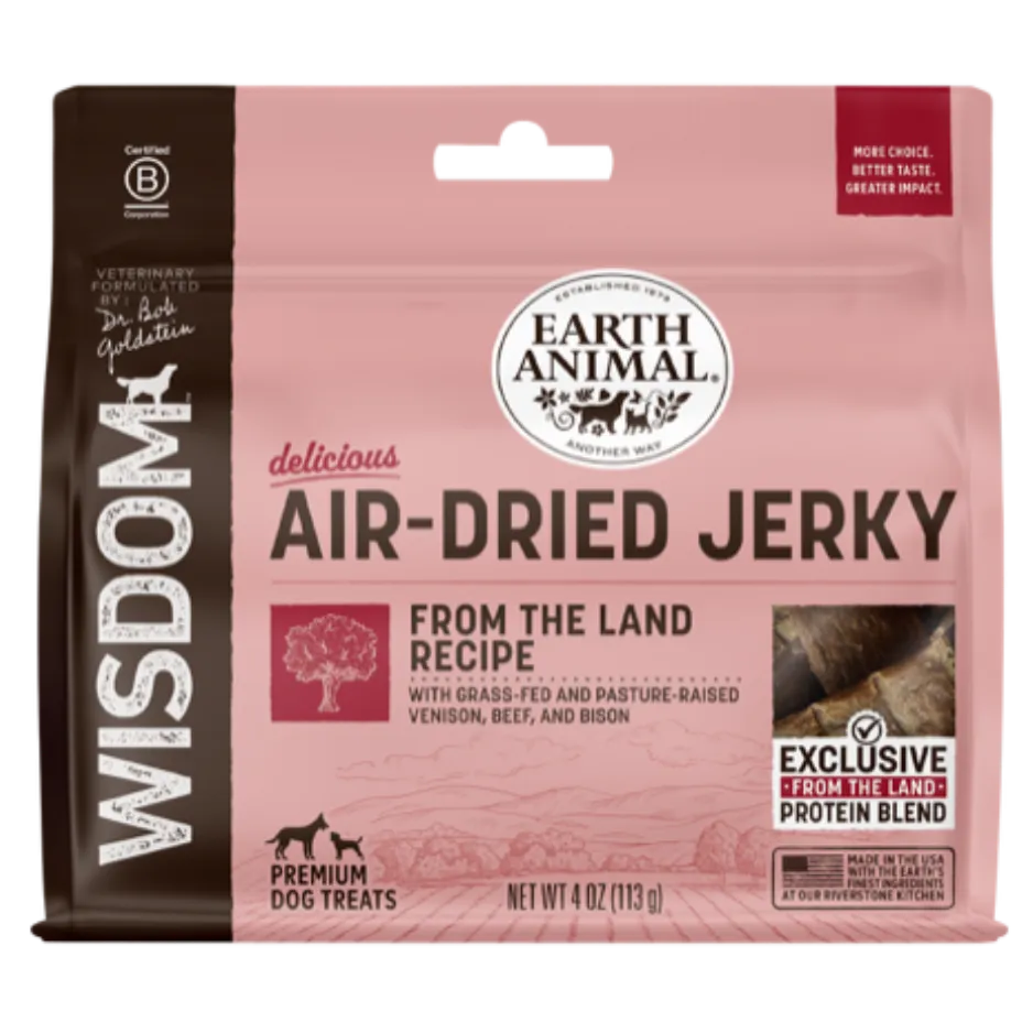 Earth Animal Wisdom Air-Dried Jerky for Dogs From the Land
