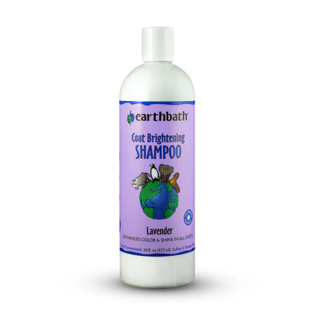 Earthbath Light Color Coat Brightening Lavender Shampoo for Dogs & Cats (16 oz)