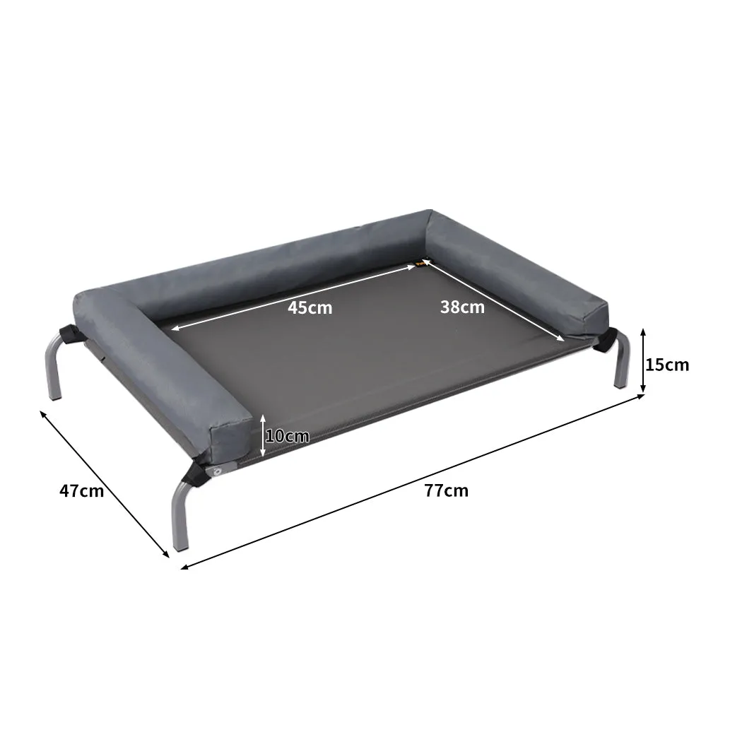 Elevated Pet Bed Dog Puppy Cat Trampoline Hammock Raised Heavy Duty - Grey M