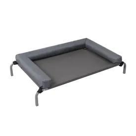 Elevated Pet Bed Dog Puppy Cat Trampoline Hammock Raised Heavy Duty - Grey M