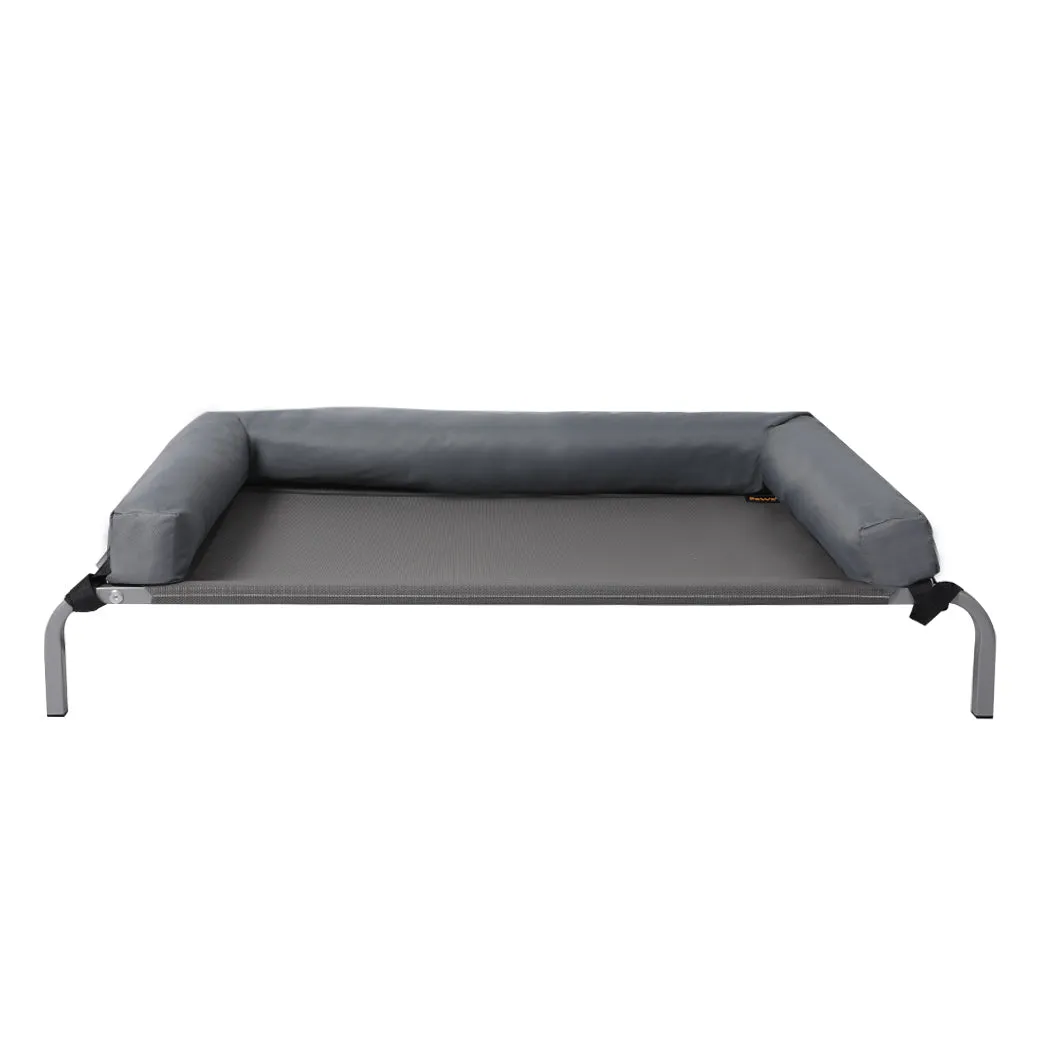 Elevated Pet Bed Dog Puppy Cat Trampoline Hammock Raised Heavy Duty - Grey M