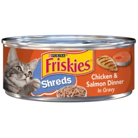 Friskies Savory Shreds Chicken And Salmon Dinner In Gravy Canned Cat Food