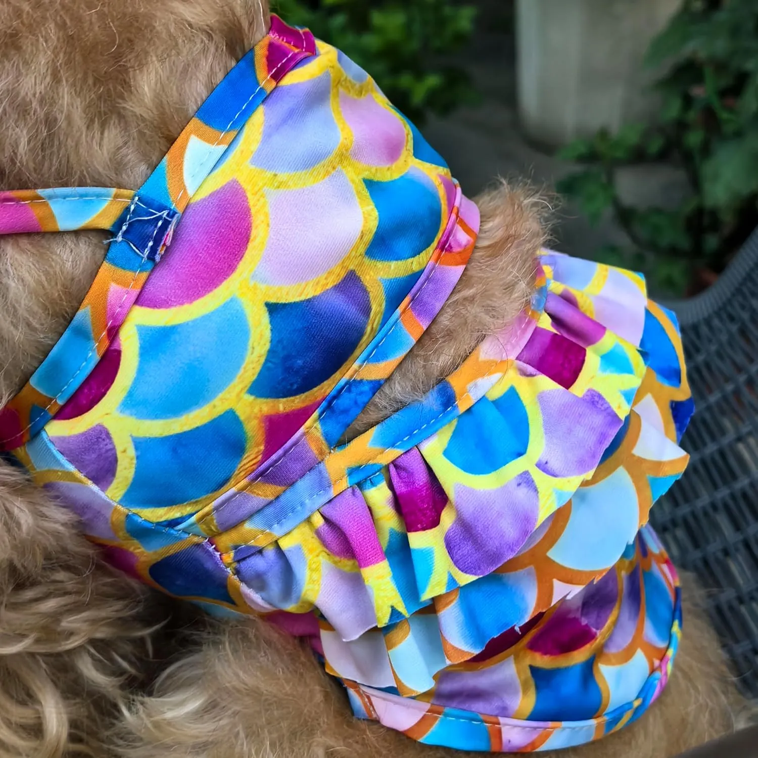 Funny Dog Swimwear Bikini Summer Dog Clothes Beach Swimsuit Puppy Bathing Suit Puppy Vest Cooling Pet Shirt for Small Dogs, Cat Apparel (Mermaid, Small)
