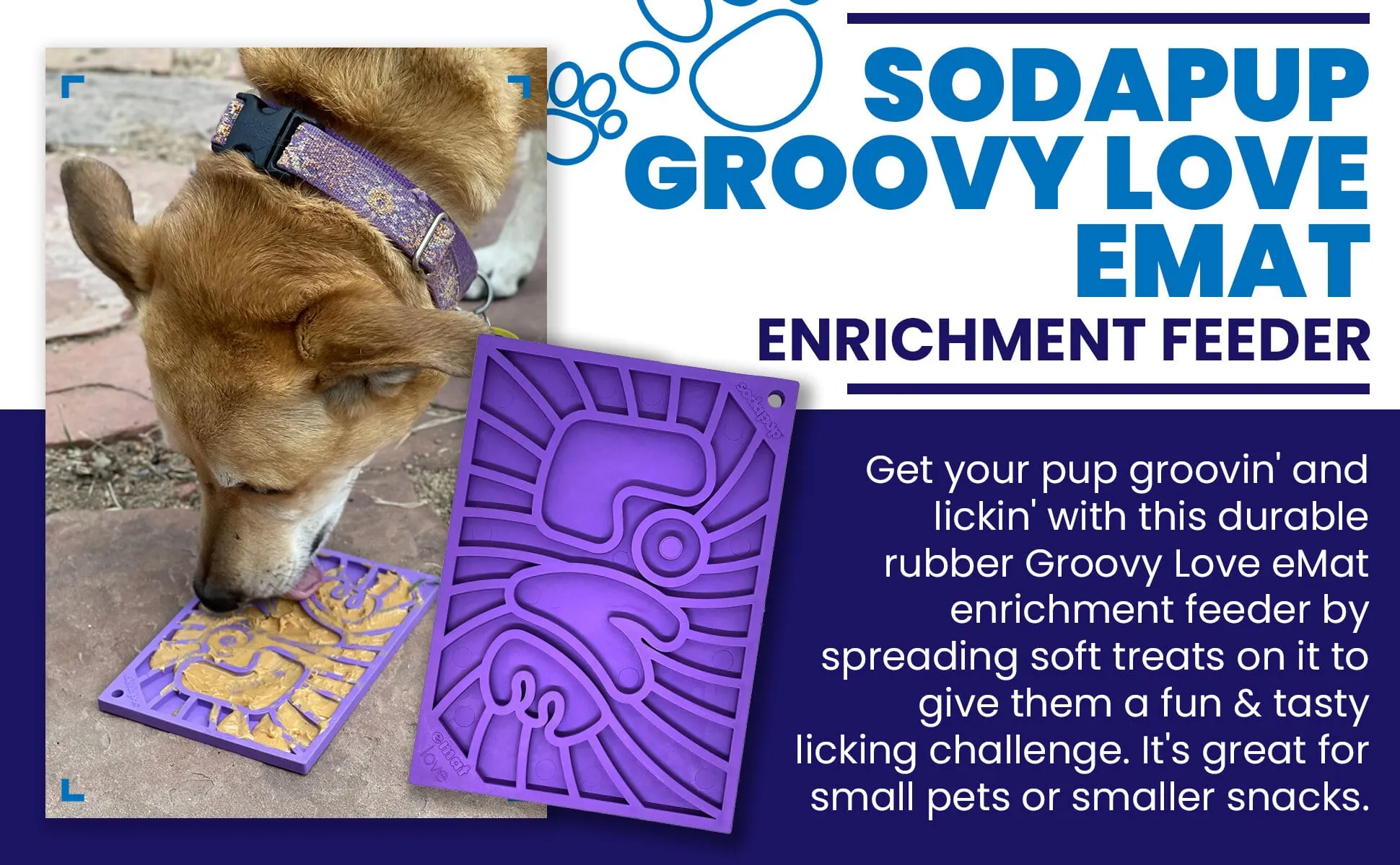 Groovy Love Design eMat Enrichment Lick Mat - small