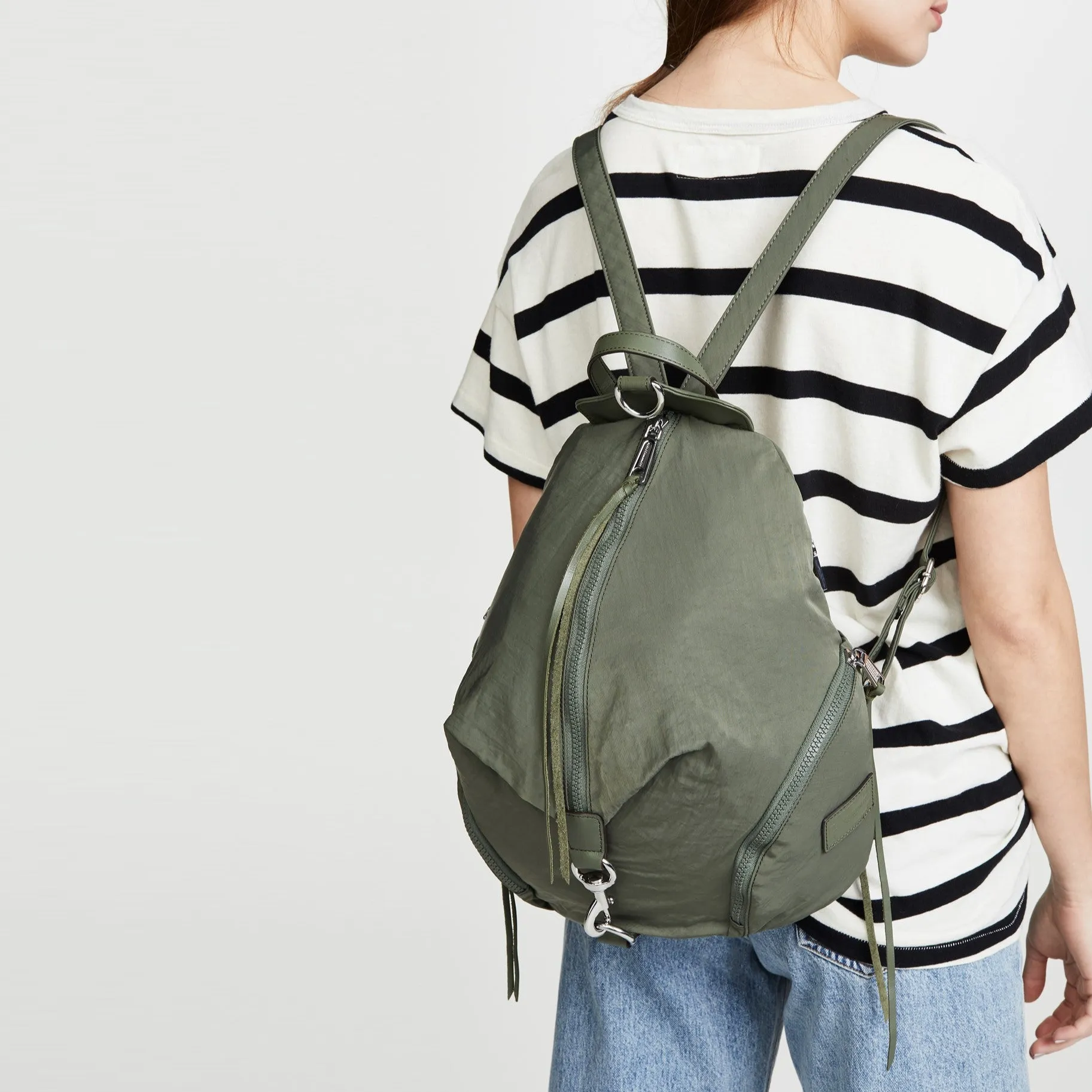 Julian Nylon Backpack (Olive)