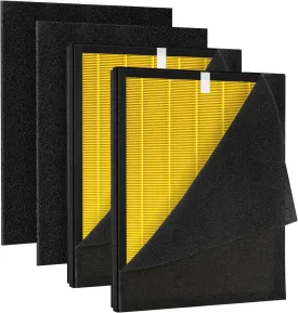 KJ190L Pet Care Washable Filter For MOOKA KJ190L Air Purifier, 3 Stage Filtration H13 HEPA Filter Removes Pollen Smoke Pet Hair Dust, More Activated Carbon For Pet Odor and Dander, 2 PACK for Pets
