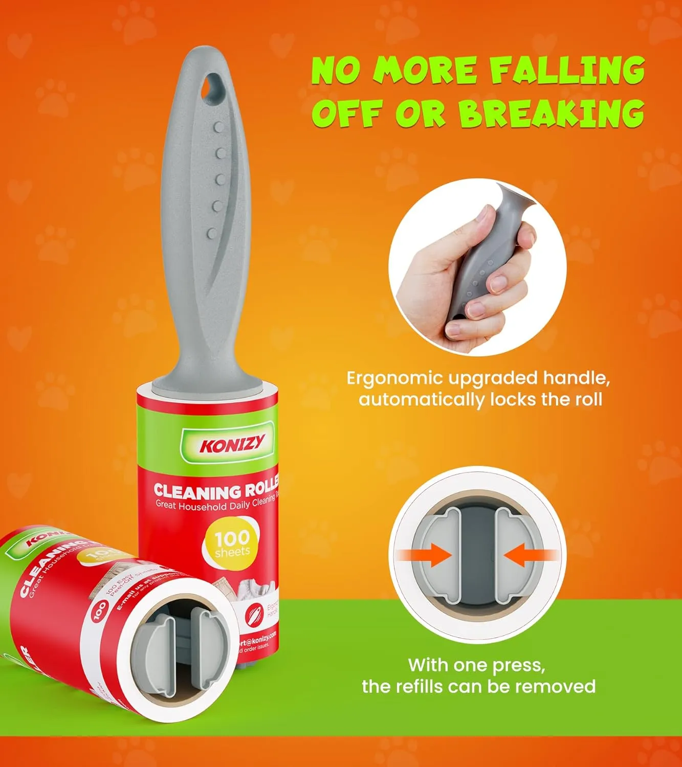 Lint Rollers for Pet Hair Extra Sticky, 500 Sheets Mega Value Set Roller with 2 Upgraded Handles, 5 Portable Remover Clothes, Furniture, Carpet, Dog & Cat Removal