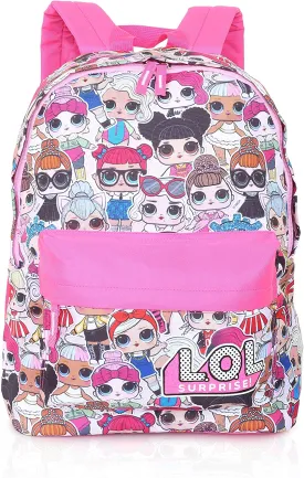 L.O.L. Surprise ! Backpack for Girls and Teens Featuring All-Over Dolls Print