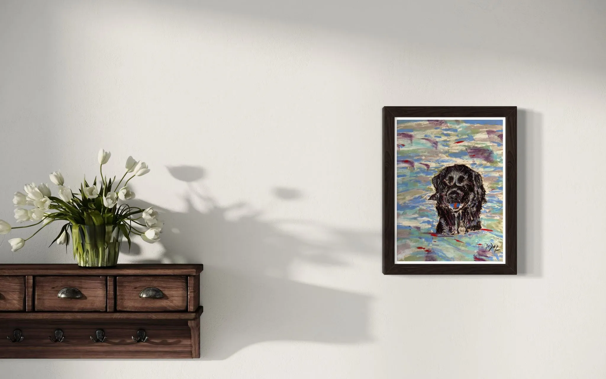 Ozzy in the Dora Baltea Pastel Painting