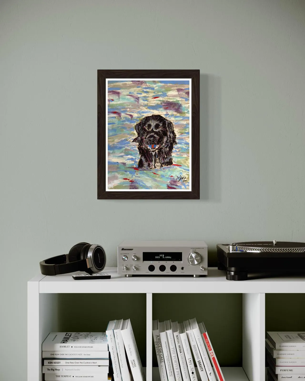 Ozzy in the Dora Baltea Pastel Painting