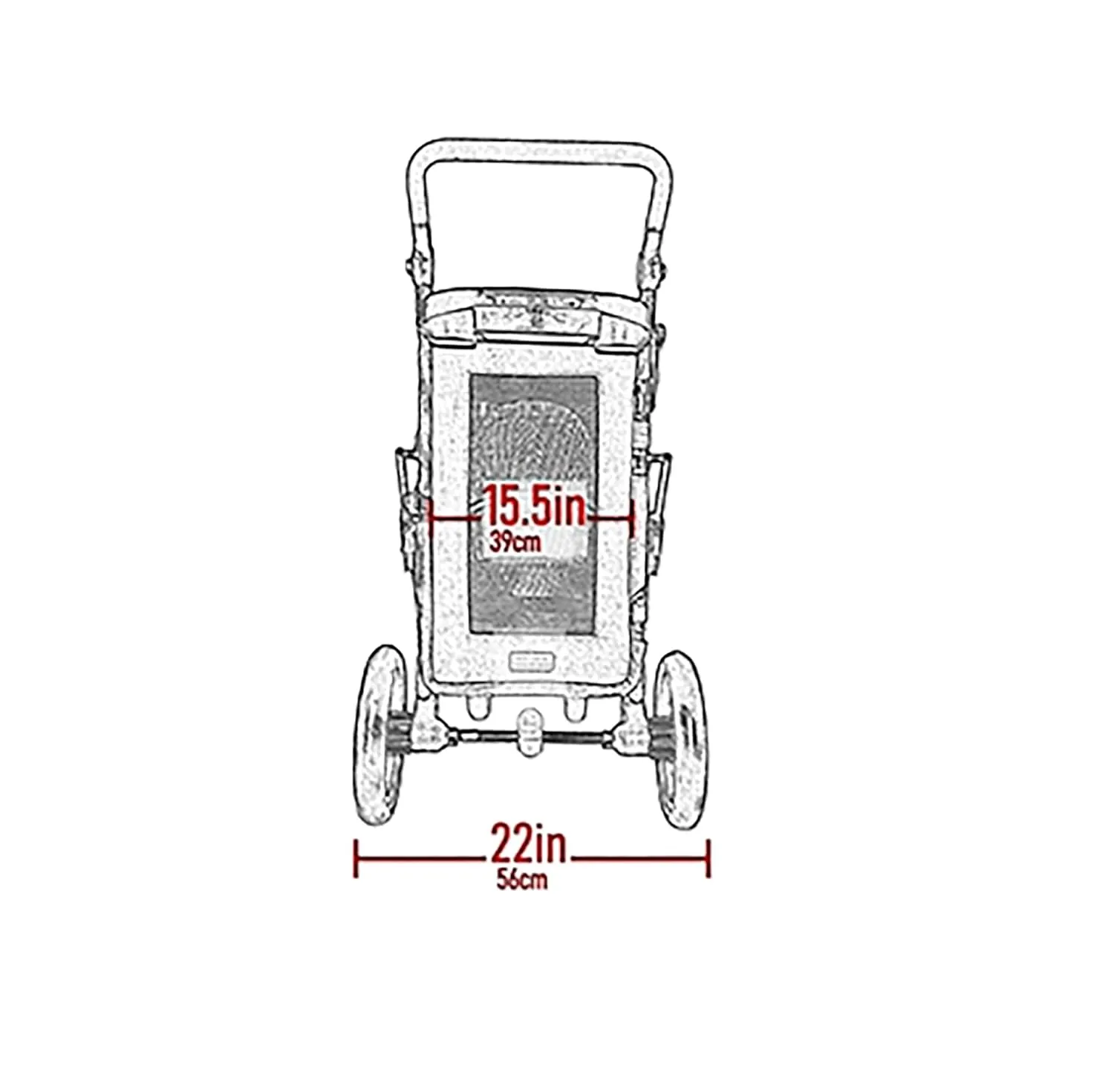 Pet Gear NO-Zip Pet Stroller with Dual Entry, Push Button Zipperless Entry for Single or Multiple Dogs/Cats, Pet Can Easily Walk in/Out, No Need to Lift Pet, Gel-Filled Tires, 1 Model, Larkspur