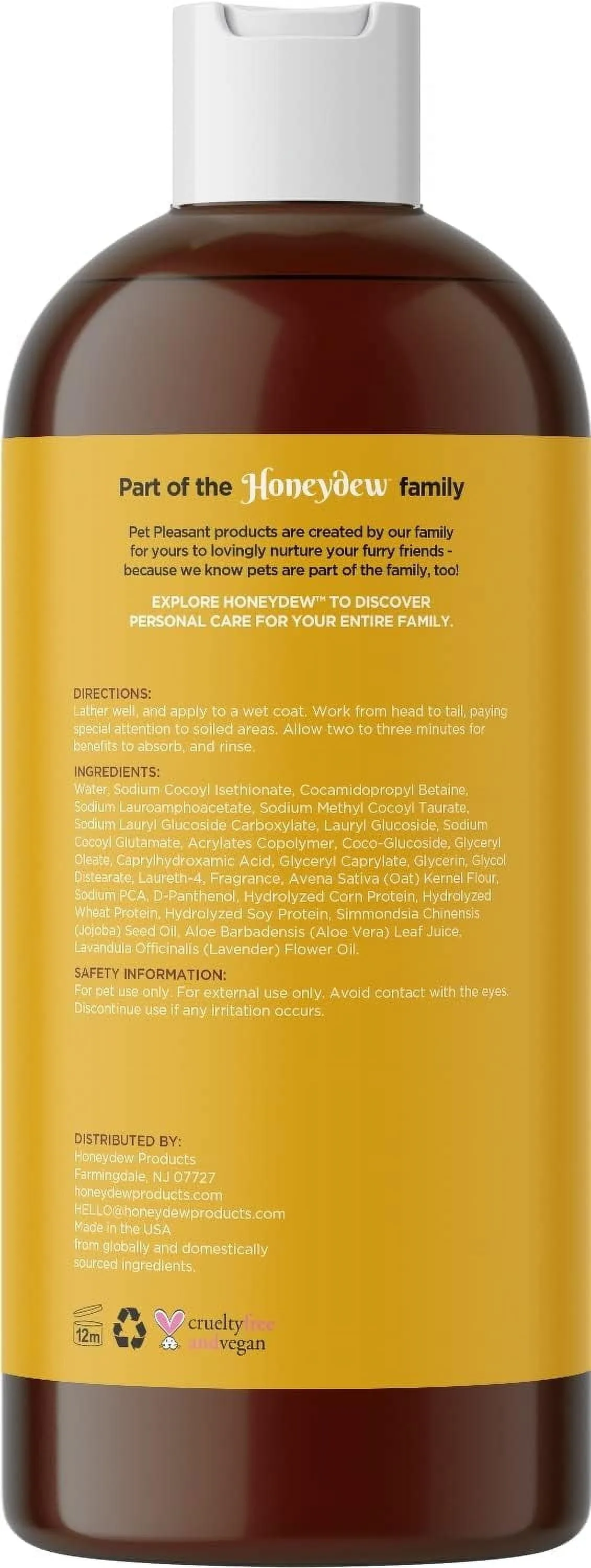 Pet Oatmeal Shampoo for Dogs and Puppies - Moisturizing Oatmeal Dog Shampoo for Dry Skin and Cleansing Dog Care - Puppy Shampoo for Dog Bath and Dog Grooming Care, 8 fl oz