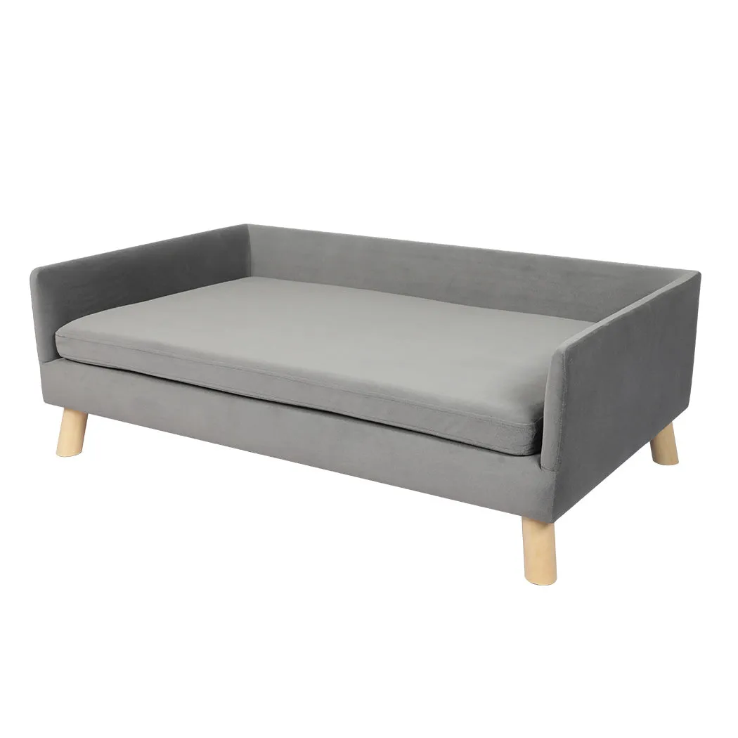 Pet Sofa Bed Dog Warm Soft Lounge Couch with Removable Cushion - Large