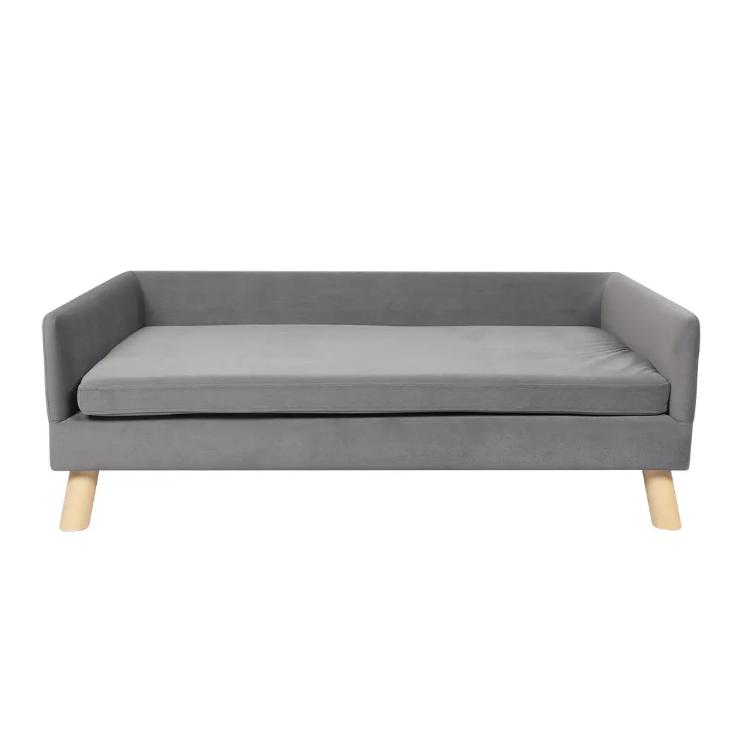 Pet Sofa Bed Dog Warm Soft Lounge Couch with Removable Cushion - Large