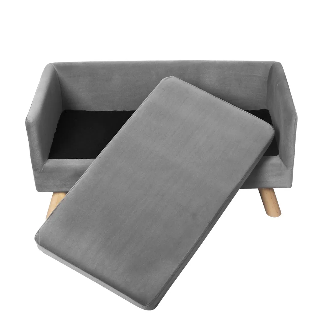 Pet Sofa Bed Dog Warm Soft Lounge Couch with Removable Cushion - Large