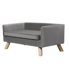 Pet Sofa Bed Dog Warm Soft Lounge Couch with Soft Removable Cushion Chair - Large