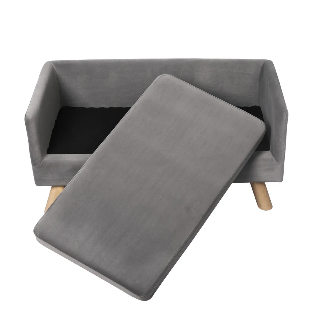 Pet Sofa Bed Dog Warm Soft Lounge Couch with Soft Removable Cushion Chair - Large