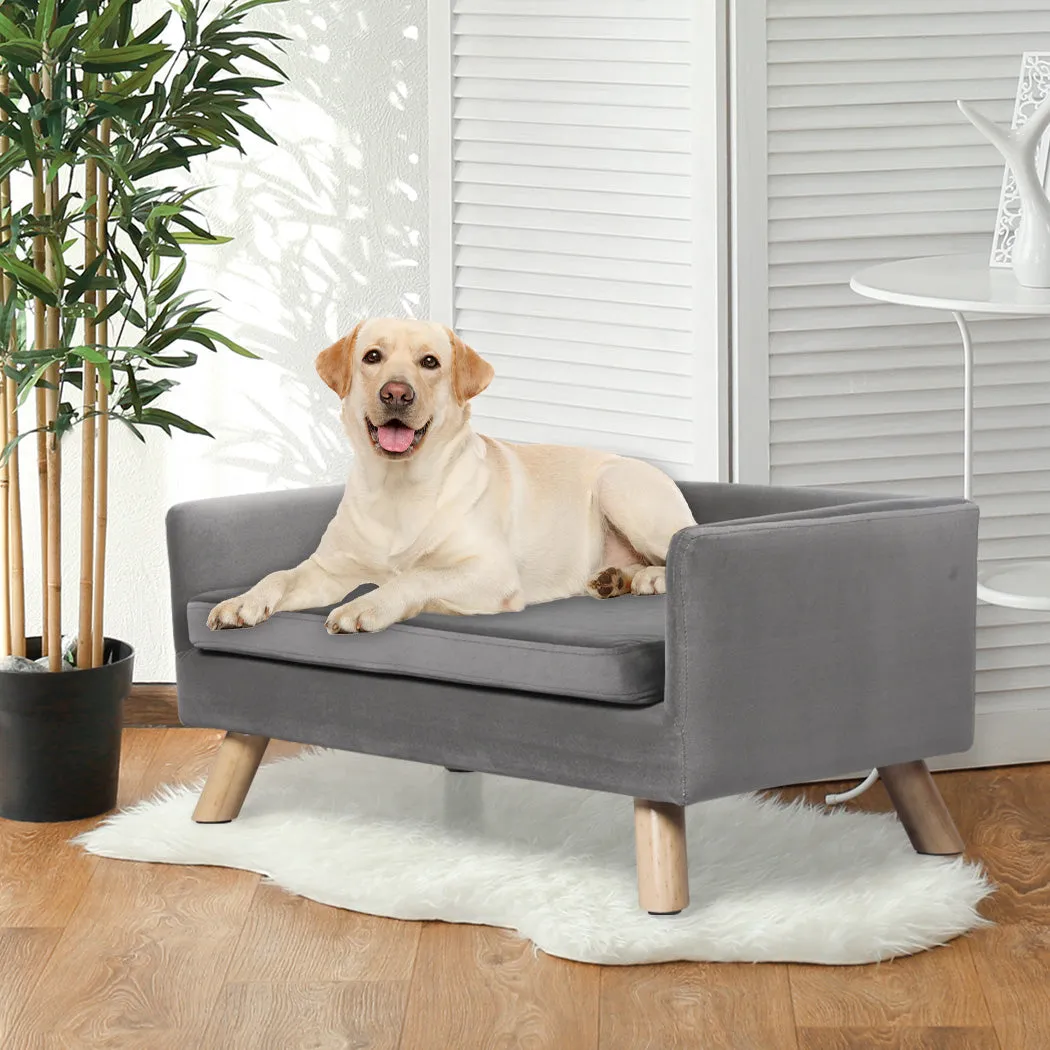 Pet Sofa Bed Dog Warm Soft Lounge Couch with Soft Removable Cushion Chair - Large