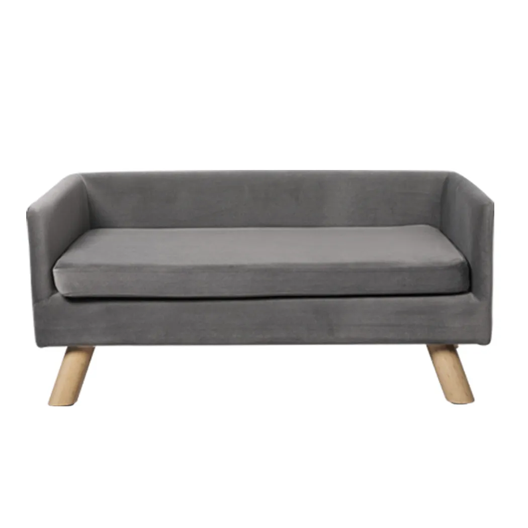 Pet Sofa Bed Dog Warm Soft Lounge Couch with Soft Removable Cushion Chair - Large