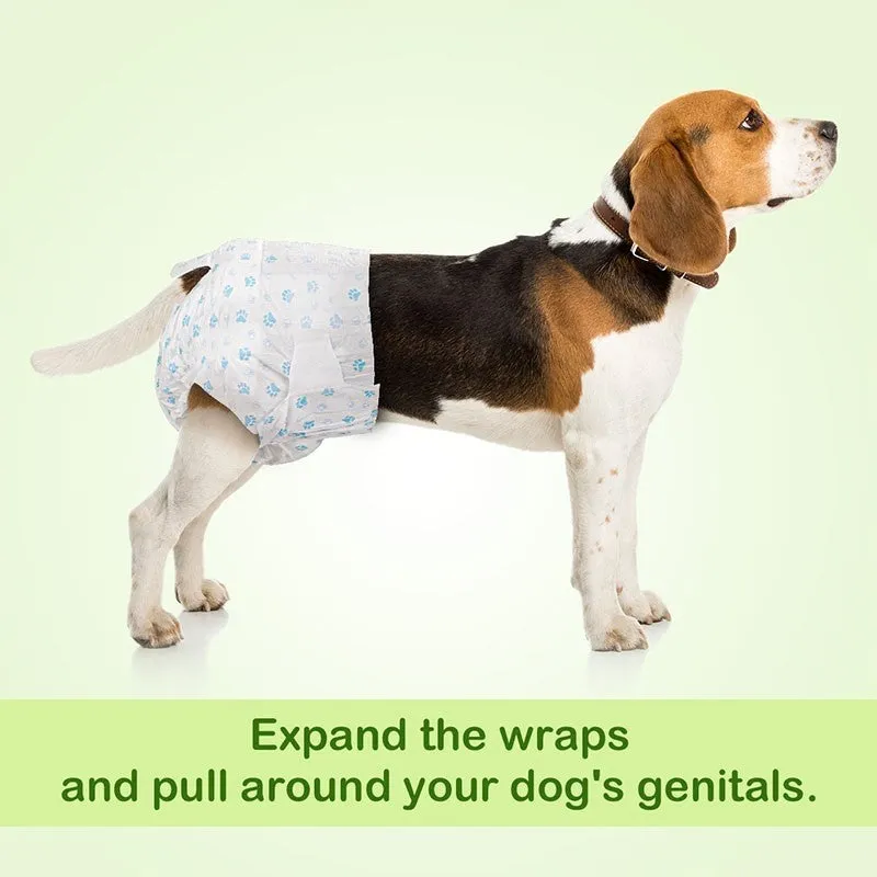 Pet Soft Pet Disposable Female Puppy Dog Diaper 22-40cm (xs) 12pcs