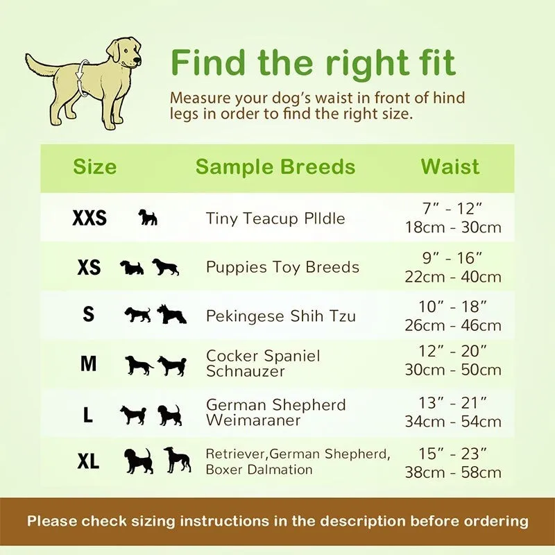 Pet Soft Pet Disposable Female Puppy Dog Diaper 22-40cm (xs) 12pcs