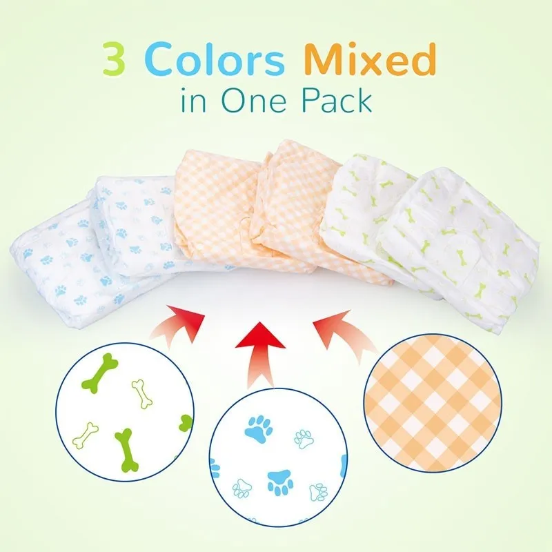 Pet Soft Pet Disposable Female Puppy Dog Diaper 22-40cm (xs) 12pcs
