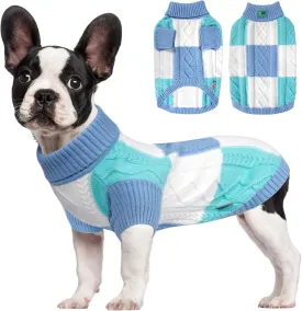 Pet Sweaters,Turtleneck Pullover Dog Sweater,Pet Sweaters for Dogs,Pet Clothes,Pet Clothing,Suitable for All Types of Dogs and Most Seasons (Blue Group,S)