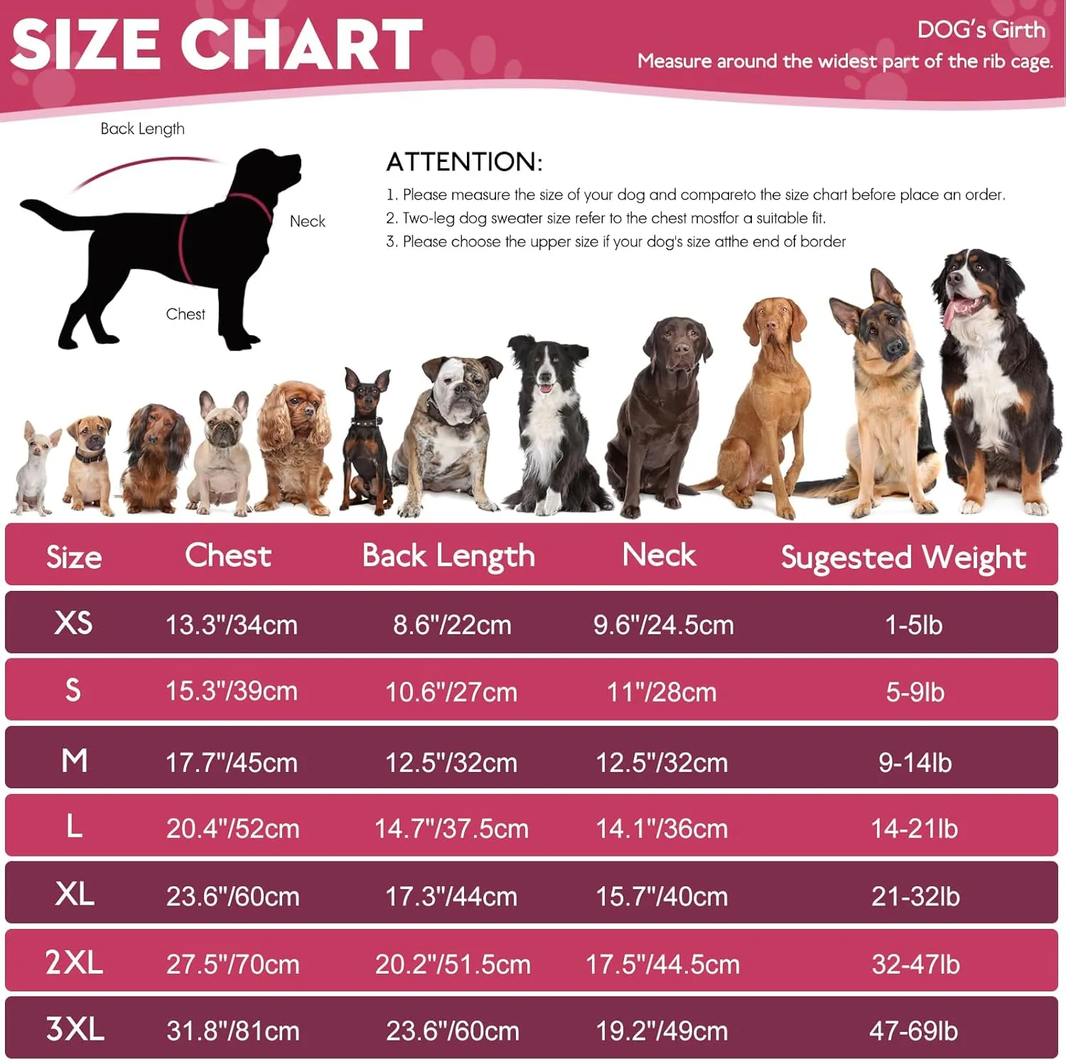 Pet Sweaters,Turtleneck Pullover Dog Sweater,Pet Sweaters for Dogs,Pet Clothes,Pet Clothing,Suitable for All Types of Dogs and Most Seasons (Pink Group, L)