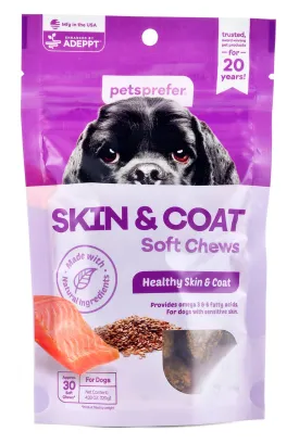 PetsPrefer Skin & Coat Soft Chews w/ ADEPPT